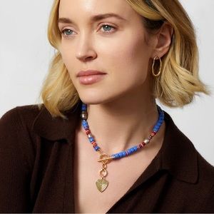 Mignonne Gavigan Blue Pippa Heart Necklace